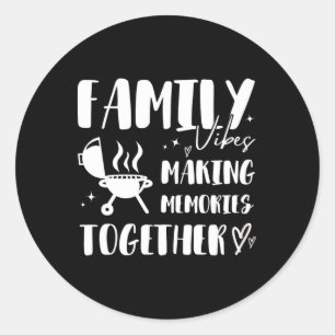 4. Juli Grillen Familie Matching Wiedersehen mache Runder Aufkleber