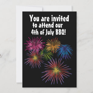 4. JULI GRILLEN FIREWORKS PARTY KUSTOM EINLADUNGEN