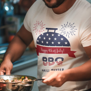 4. Juli Grillen Grillmeister Rot und Blau Grill T-Shirt
