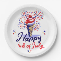 4. Juli GRILLEN Ice Creme Kone Feuerwerk