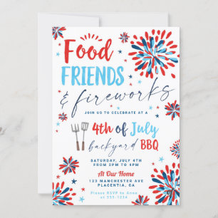 4. Juli GRILLEN Nachbarschaftsblock-Party Einladung