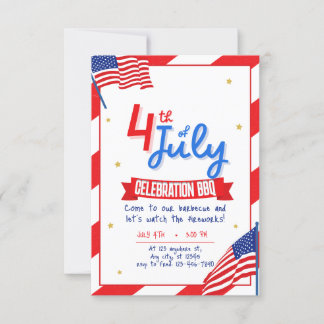 4. Juli GRILLEN Party Einladung