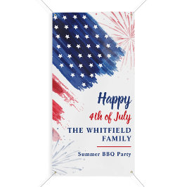 4. Juli GRILLEN Party Red White Blue Custom Banner