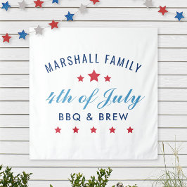 4. Juli GRILLEN und Brasse Custom Family Wiederseh Wandteppich