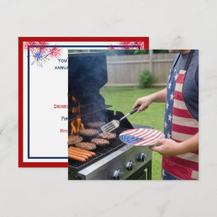 4. Juli Grillparty Einladung