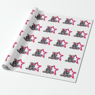 4. Juli Großer Buchstaben Stern Geschenkpapier