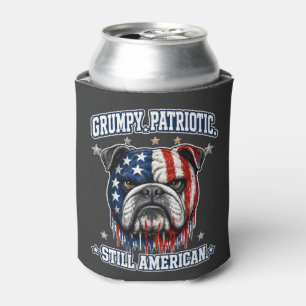 4. Juli Grumpy Patriotischer Bulldogge Dosenkühler