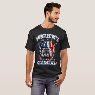 4. Juli Grumpy Patriotischer Bulldogge T-Shirts
