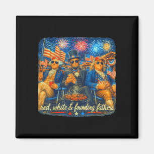 4. Juli Gründerväter vintage patriotisch Magnet