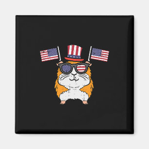 4. Juli Guinea Pig Us Flag Patriot Boys Girls Kind Magnet