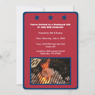 4. Juli Hamburger Barbecue Einladung