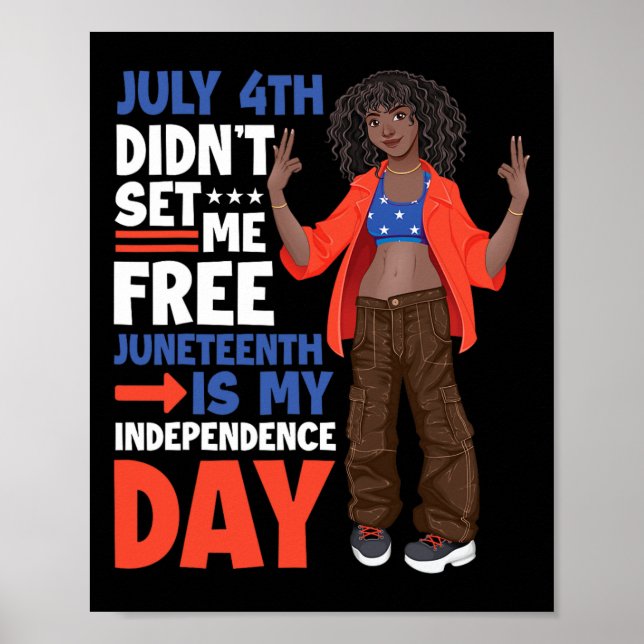4. Juli hat mich nicht befreit Juneteenth ist mein Poster (Vorne)