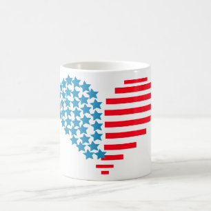 4. Juli-Herzen-Kaffeetasse Kaffeetasse