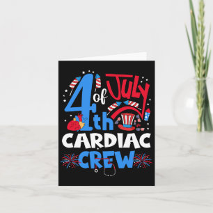 4. Juli Herzliche Crew Herzkrankheiten Herzkrankhe Karte