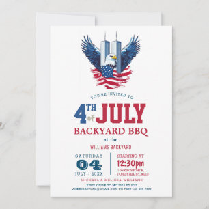 4. Juli Hintergrund GRILLEN I Two Towers Thema Einladung