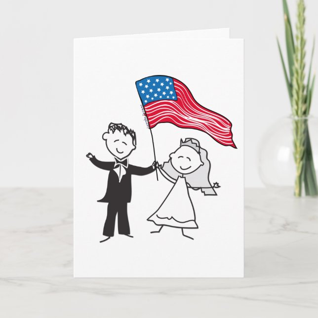 4. Juli Hochzeitsgeschenke Karte (Vorderseite)