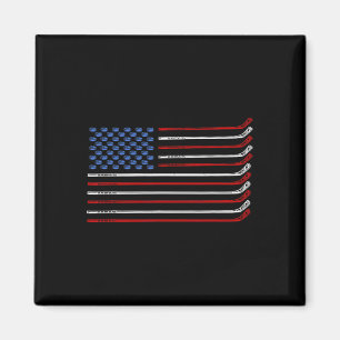 4. Juli Hockey Hockey American Flag USA Patrio Magnet