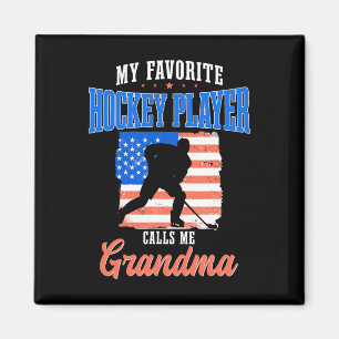 4. Juli Hockey Oma Amerikanische Flagge Großeltern Magnet