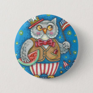 4. JULI-HOOT OWL, VOGELSCHALTFLÄCHE BUTTON