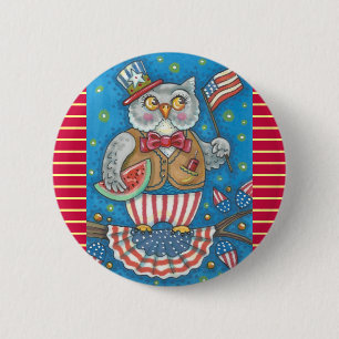 4. JULI-HOOT OWL, VOGELSCHALTFLÄCHE BUTTON
