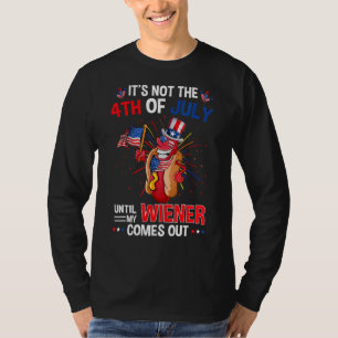 4. Juli Hot Dog Dackel kommt aus erwachsenem Humor T-Shirt