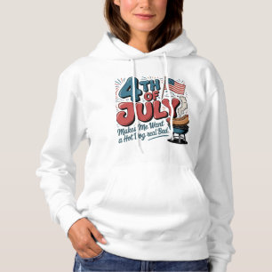 4. Juli Hot Dog GRILLEN Design Hoodie