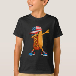 4. Juli Hot Dog Lustiger Vierter Juli Kinder Junge T-Shirt