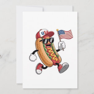 4. Juli Hotdog American Independence 1776 Einladung