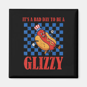 4. Juli Hotdog Bad Day zu glänzenden Funny Men wer Magnet