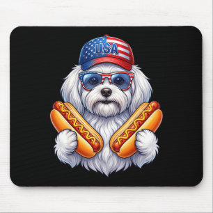 4. Juli Hotdog Maltes lustiger patriotischer USA-F Mousepad