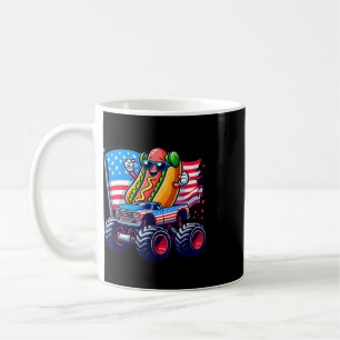 4. Juli Hotdog Sungles Monster Truck Amerikanisch Kaffeetasse