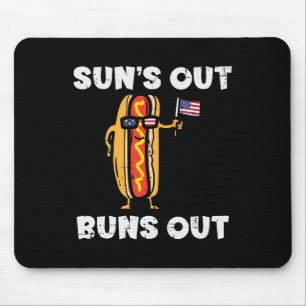 4. Juli Hotdog Us Flag Suns Out Lustig Amerika Fra Mousepad