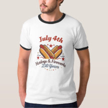4. Juli Hotdogs und Feuerwerk T-Shirt