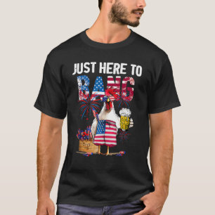 4. Juli Hühnchen Feuerwerk Bier Nur Hier Um Zu Ver T-Shirt