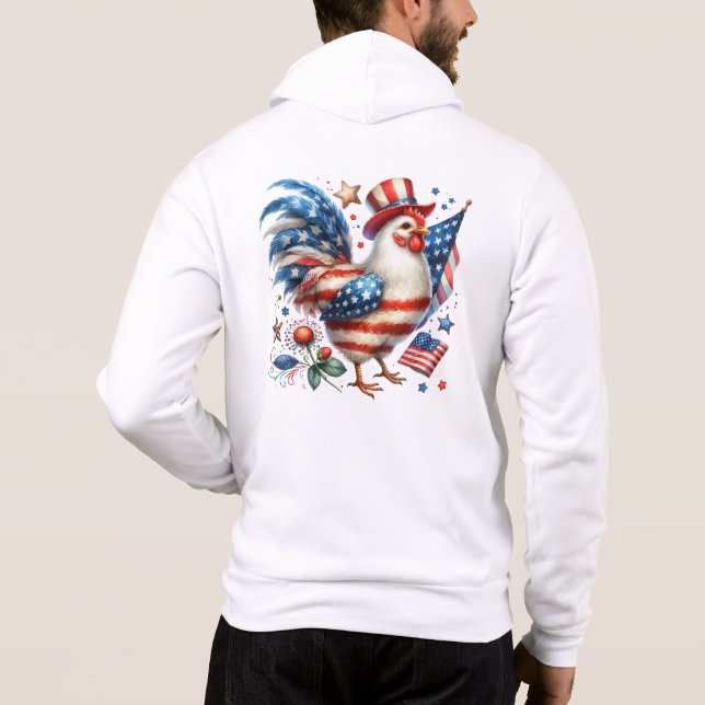 4. Juli Hühnerklipart-61531 Hoodie (Rückseite)