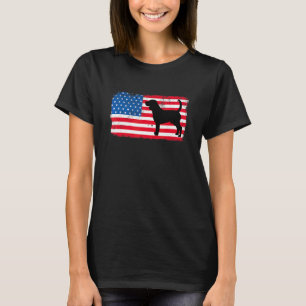 4. Juli Hund Beagle Veteranen Tag Haustier USA-F T-Shirt
