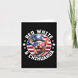 4. Juli Hund Funny Patriotic Red1 Karte
