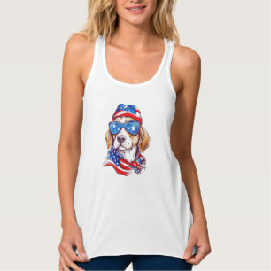 4. Juli Hund Sublimation-66361 Kapuzenpullover Tank Top
