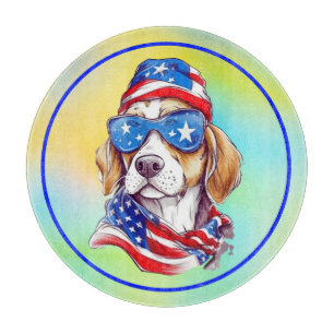 4. Juli Hund Sublimation Schneidebrett