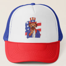 4. Juli Hund USA Patriot Design