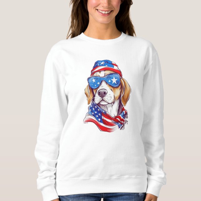 4. Juli Hundsublimierung-66361 Hoodie (Vorderseite)