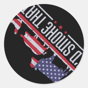 4. Juli I'd Rauchen, dass Patriot Grillen Barb Runder Aufkleber