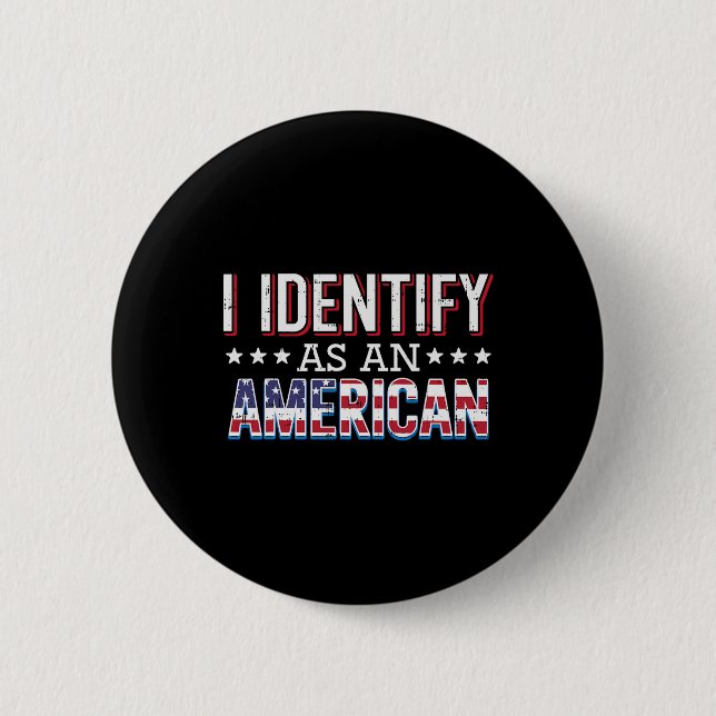 4. Juli I identifiziert als American Flag Patriot  Button (Vorderseite)