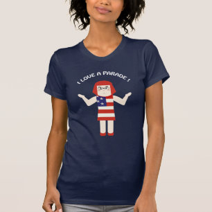 4. Juli I Liebe a Parade Gal T - Shirt