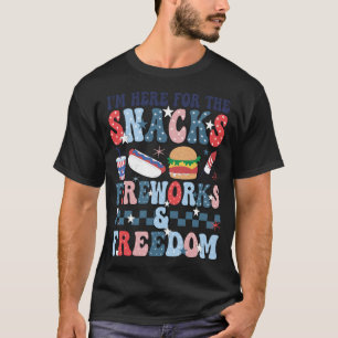 4. Juli Ich bin hier für die Snacks Feuerwerk T-Shirt