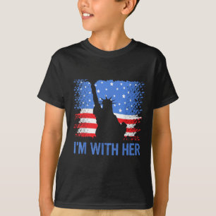 4. Juli Ich Bin Mit Ihr Usa Amerikanische Flagge T-Shirt