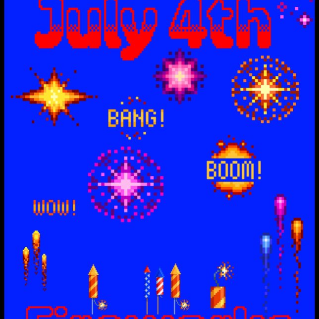 4. Juli in Pixel T-Shirt (Von Creator hochgeladen)