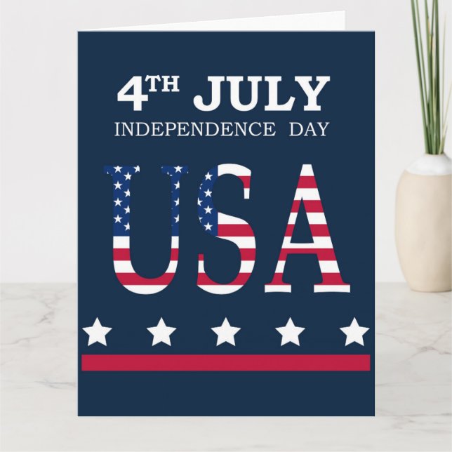 4. Juli, Independence Day USA Card Karte (Vorderseite)