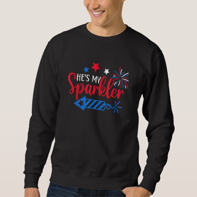 4. Juli ist er mein Sparkler und sein Matchin Sweatshirt (Vorderseite)