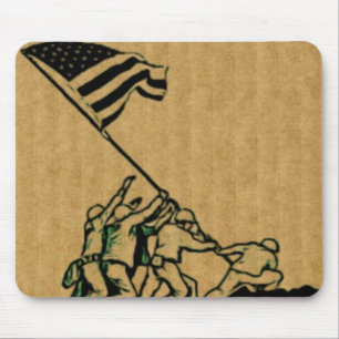 4. Juli Iwo Jima God Bless America Mouse Pad Mousepad